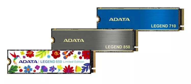 Adata представила накопитель Legend 850 PCIe 4.0 x4 M.2 2280 и его специальную версию