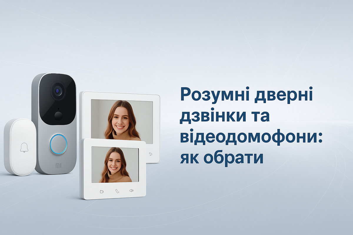 вибрати та купити відеодомофон та дверний дзвінок