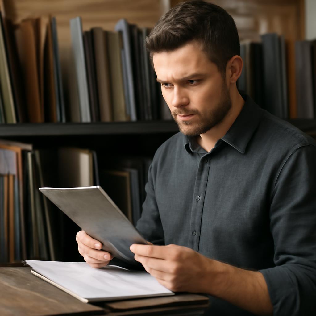 Процесс выбора металлобазы: осмотр ассортимента и документов