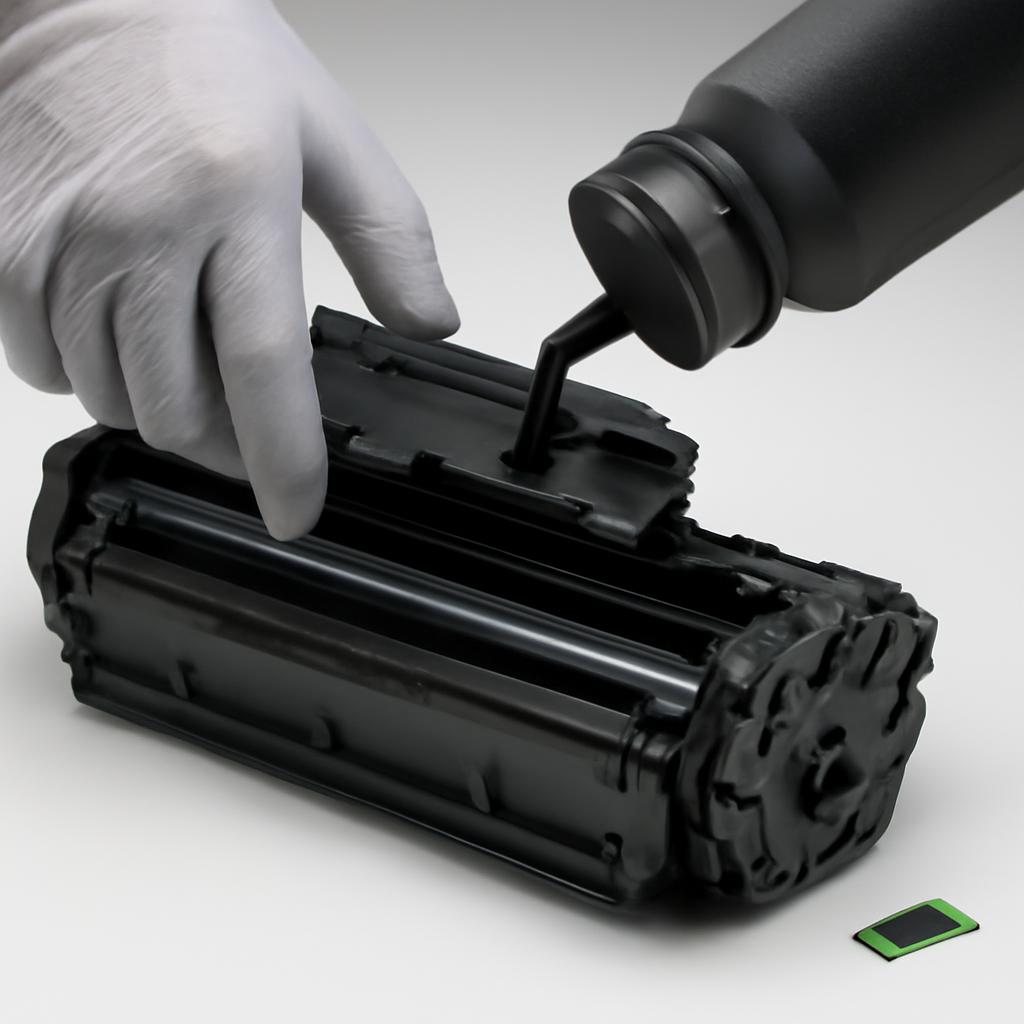 Процесс заправки картриджа для HP LaserJet P1102